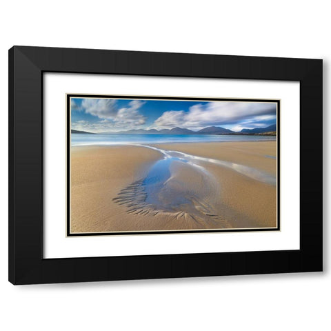 Luskentyre Black Modern Wood Framed Art Print with Double Matting by Marchegiani, Roberto