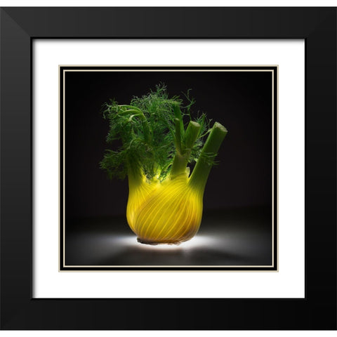 Fennel Black Modern Wood Framed Art Print with Double Matting by De Kogel, Wieteke