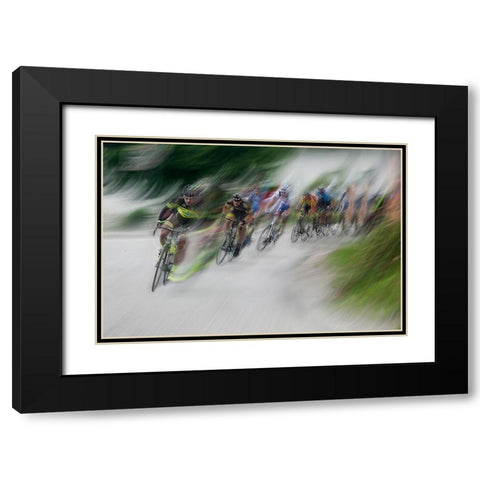 In Element Black Modern Wood Framed Art Print with Double Matting by Malovrh, Milan