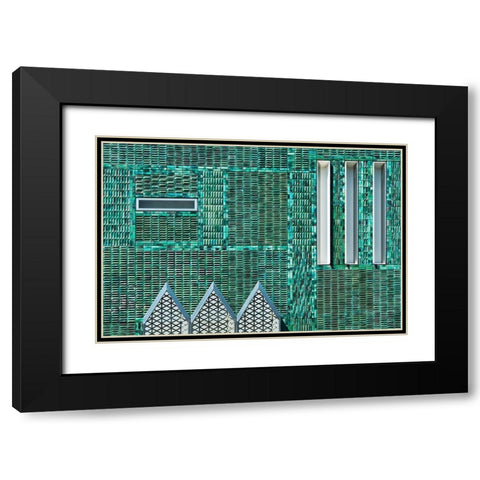 De Bijenkorf Black Modern Wood Framed Art Print with Double Matting by van Son, Greetje