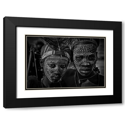 Untitled Black Modern Wood Framed Art Print with Double Matting by Inazio Kuesta, Joxe