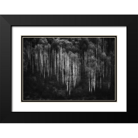Untitled Black Modern Wood Framed Art Print with Double Matting by Chopra, Atul