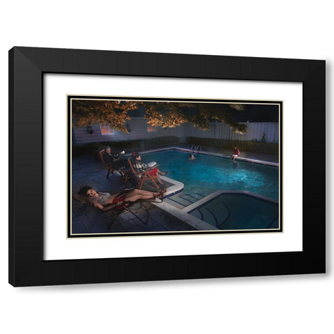 The Chen Family 5 Black Modern Wood Framed Art Print with Double Matting by Tong, Fang