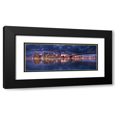 Nikon Pano Black Modern Wood Framed Art Print with Double Matting by Menghuailin