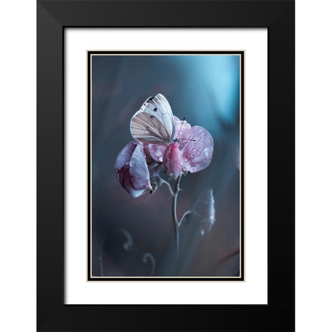 Tainted Love Black Modern Wood Framed Art Print with Double Matting by Bravin, Fabien