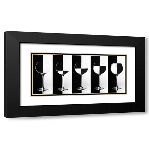 Black A White Black Modern Wood Framed Art Print with Double Matting by Reindl, Doris
