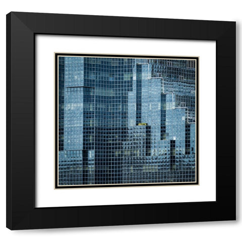Green Black Modern Wood Framed Art Print with Double Matting by Pfeiffer, Peter