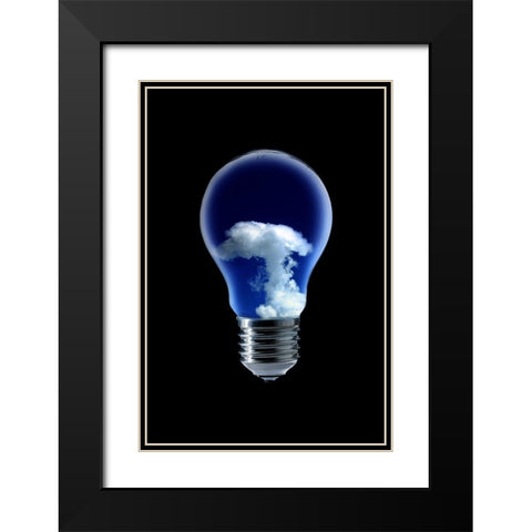 The 4 Elements Iii Black Modern Wood Framed Art Print with Double Matting by Eisele, Stefan