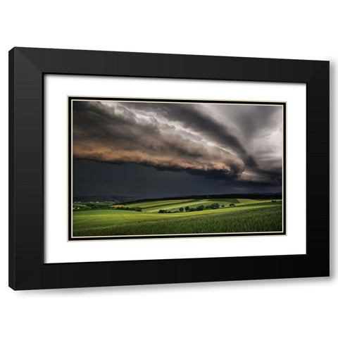 Storm Black Modern Wood Framed Art Print with Double Matting by Jochen, Burger