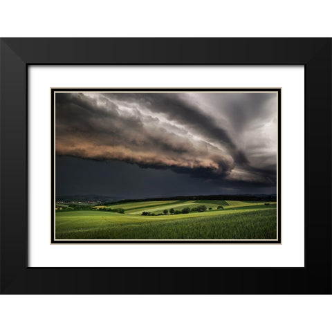 Storm Black Modern Wood Framed Art Print with Double Matting by Jochen, Burger