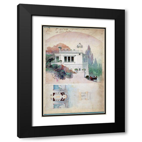 Billiard Room Black Modern Wood Framed Art Print with Double Matting by Chancel, Adrien