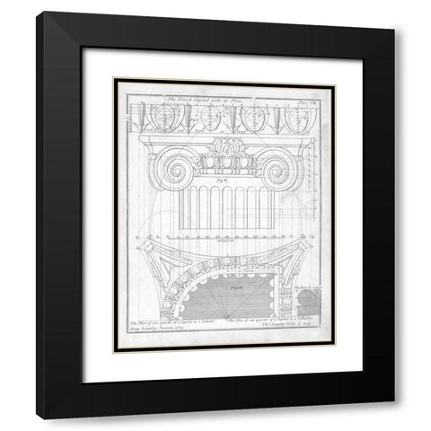 The Ionic Capital Black Modern Wood Framed Art Print with Double Matting by Langley, Batty