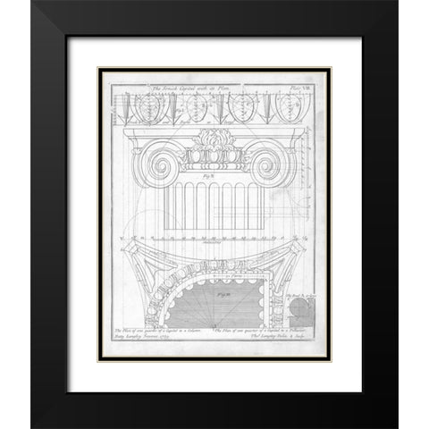 The Ionic Capital Black Modern Wood Framed Art Print with Double Matting by Langley, Batty