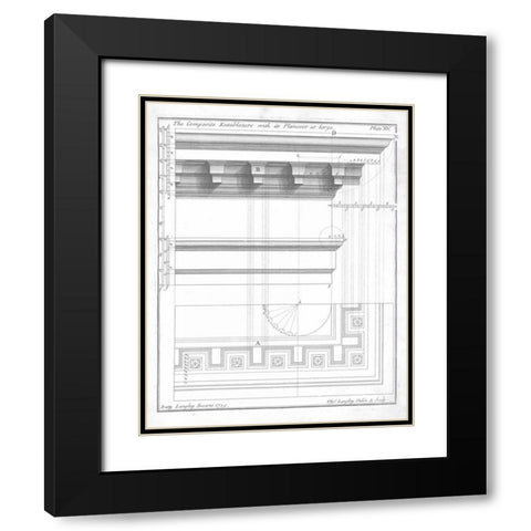 The Composite Entablature Black Modern Wood Framed Art Print with Double Matting by Langley, Batty