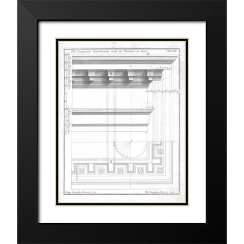 The Composite Entablature Black Modern Wood Framed Art Print with Double Matting by Langley, Batty