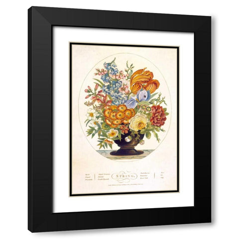 Spring Black Modern Wood Framed Art Print with Double Matting by OBrien, Charles