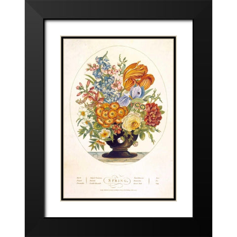 Spring Black Modern Wood Framed Art Print with Double Matting by OBrien, Charles
