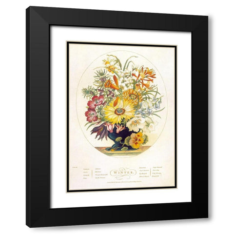 Winter Black Modern Wood Framed Art Print with Double Matting by Obrien, Charles