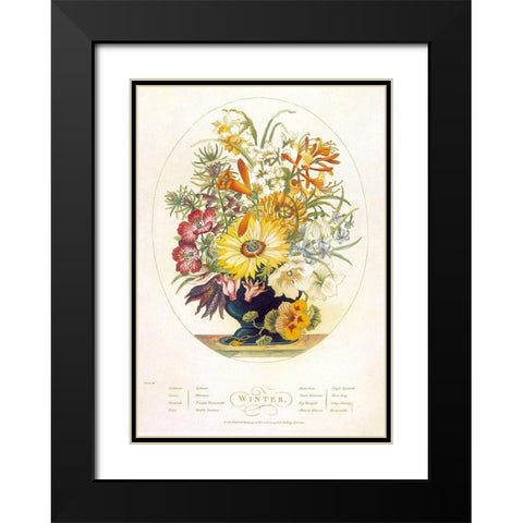 Winter Black Modern Wood Framed Art Print with Double Matting by Obrien, Charles
