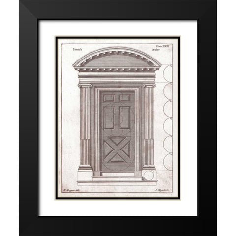 Door, Ionic Order Black Modern Wood Framed Art Print with Double Matting by Hoppus, Edward