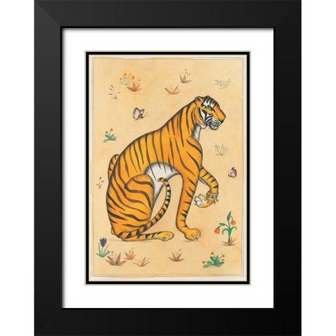 Tiger-Indian Animals Black Modern Wood Framed Art Print with Double Matting by Gynn, Fran
