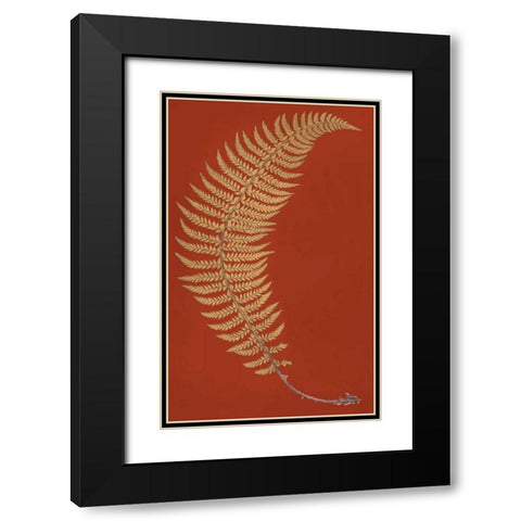 Hard Prickly Shied Fern Black Modern Wood Framed Art Print with Double Matting by Heath, Francis George
