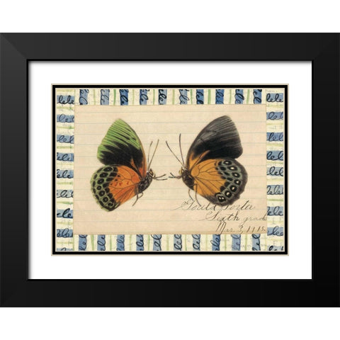 Butterfly Collage, Sixth Grade Black Modern Wood Framed Art Print with Double Matting by Gould-Porter, William