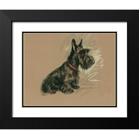 Scottish Terrier, Nanette Black Modern Wood Framed Art Print with Double Matting by Dawson, Lucy