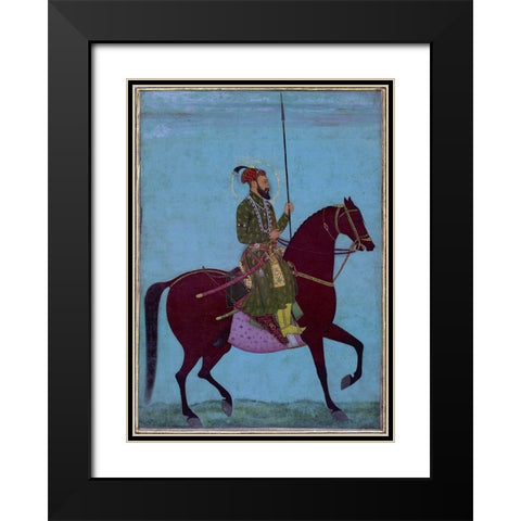 Aurangzeb Black Modern Wood Framed Art Print with Double Matting by Anon, Mughal c1690