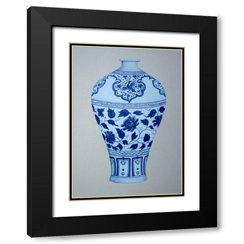 Ming, Passion Flower Vase Black Modern Wood Framed Art Print with Double Matting by Anderton, Caroline