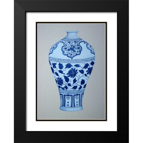 Ming, Passion Flower Vase Black Modern Wood Framed Art Print with Double Matting by Anderton, Caroline