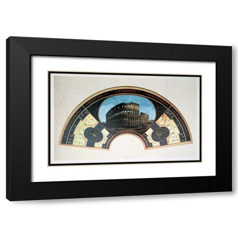 The Colosseum Black Modern Wood Framed Art Print with Double Matting by Bigatti, Tommaso