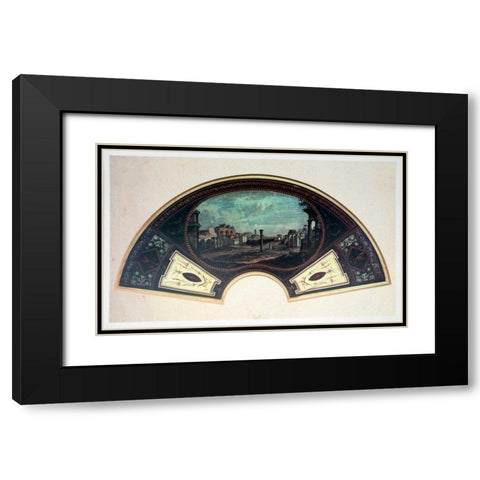 The Roman Forum Black Modern Wood Framed Art Print with Double Matting by Bigatti, Tommaso