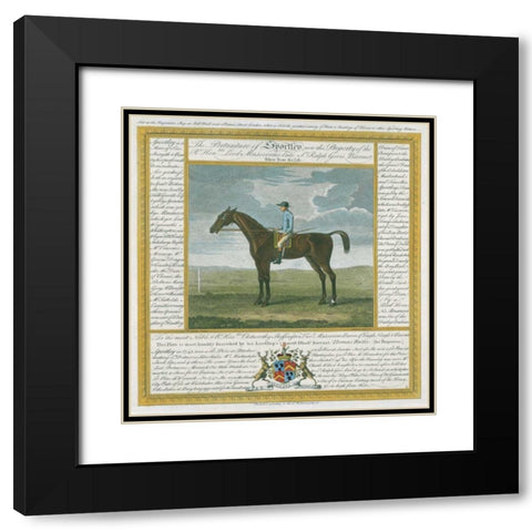 Portrait and Pedigree, Sportley Black Modern Wood Framed Art Print with Double Matting by Spencer, Thomas