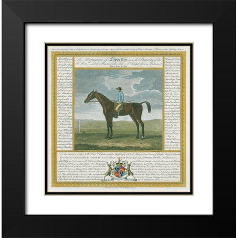 Portrait and Pedigree, Sportley Black Modern Wood Framed Art Print with Double Matting by Spencer, Thomas