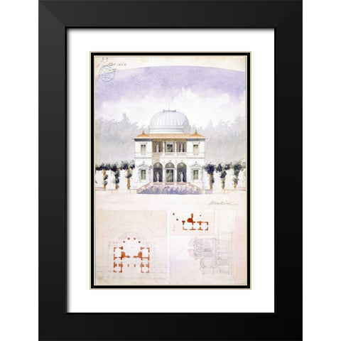 Art Conservatory Black Modern Wood Framed Art Print with Double Matting by Postolle, Victor