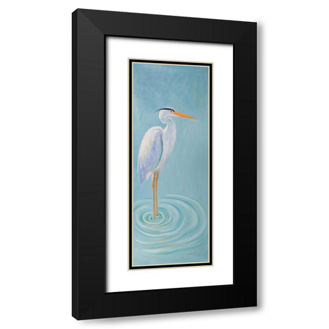 Great Blue Heron Black Modern Wood Framed Art Print with Double Matting by Atelier B Art Studio
