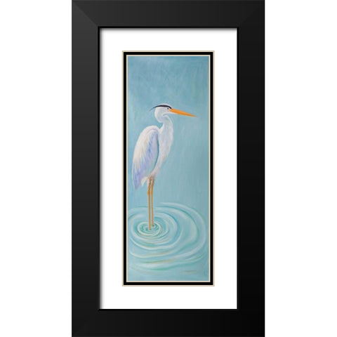 Great Blue Heron Black Modern Wood Framed Art Print with Double Matting by Atelier B Art Studio