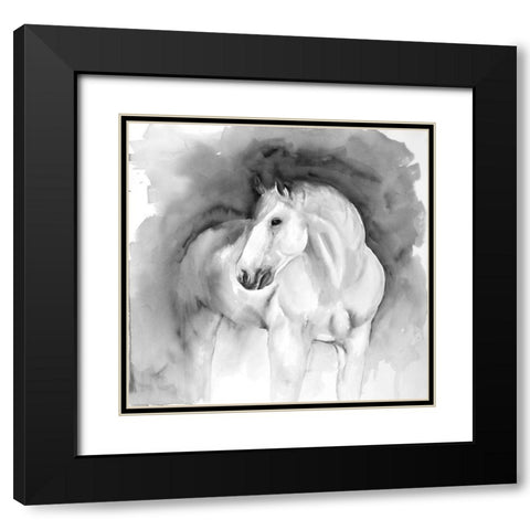 BEAUTY Black Modern Wood Framed Art Print with Double Matting by Atelier B Art Studio