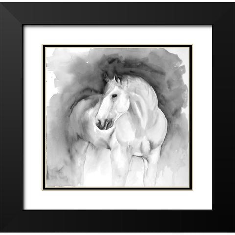 BEAUTY Black Modern Wood Framed Art Print with Double Matting by Atelier B Art Studio