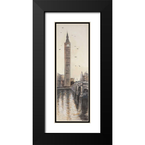 Big Ben in London Black Modern Wood Framed Art Print with Double Matting by Atelier B Art Studio