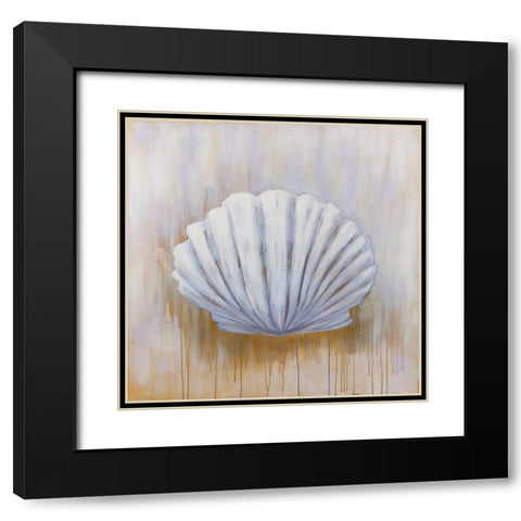 Feston Shell Black Modern Wood Framed Art Print with Double Matting by Atelier B Art Studio