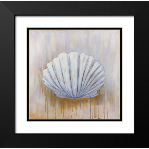 Feston Shell Black Modern Wood Framed Art Print with Double Matting by Atelier B Art Studio