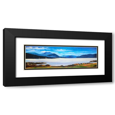 Scottish Highlands by a Beautiful Day Black Modern Wood Framed Art Print with Double Matting by Atelier B Art Studio