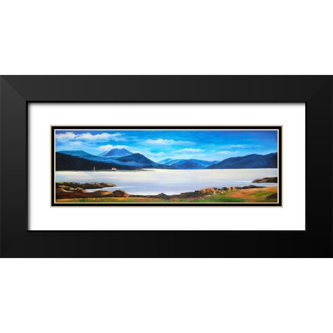 Scottish Highlands by a Beautiful Day Black Modern Wood Framed Art Print with Double Matting by Atelier B Art Studio