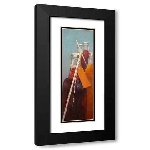 SUMMER DRINKS Black Modern Wood Framed Art Print with Double Matting by Atelier B Art Studio