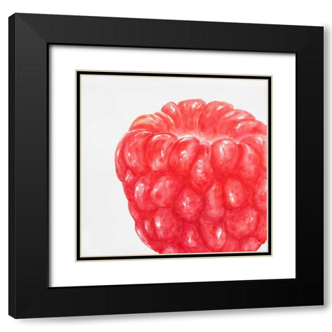 Raspberry Black Modern Wood Framed Art Print with Double Matting by Atelier B Art Studio
