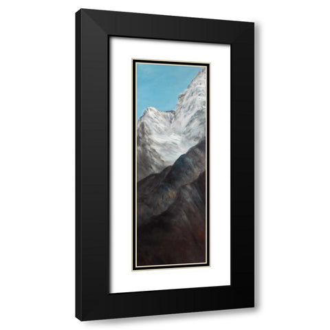 Emblematic of the Himalayan Peaks Black Modern Wood Framed Art Print with Double Matting by Atelier B Art Studio