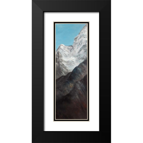 Emblematic of the Himalayan Peaks Black Modern Wood Framed Art Print with Double Matting by Atelier B Art Studio