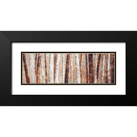 PAINT SPLASH FOREST Black Modern Wood Framed Art Print with Double Matting by Atelier B Art Studio